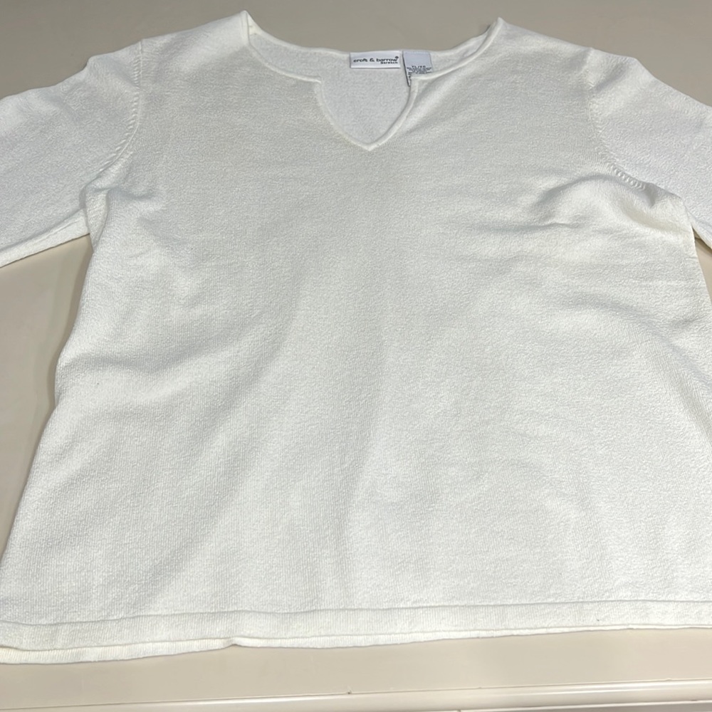 Croft & Barrow stretch sweater cream XL
